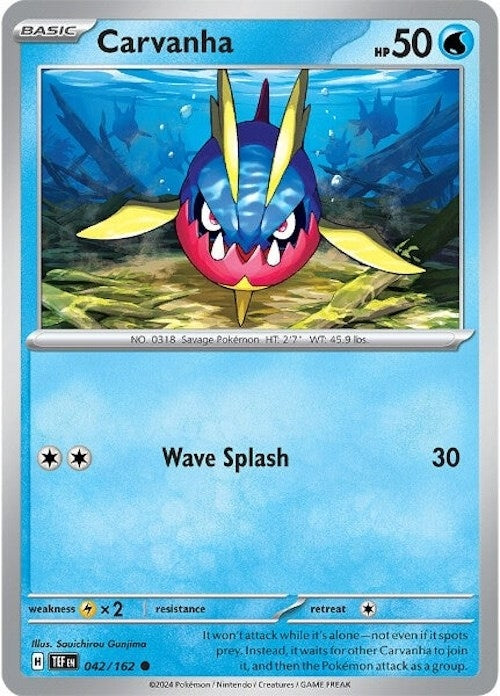 Image for Carvanha (042/162) [SV05: Temporal Forces] - Pokemon