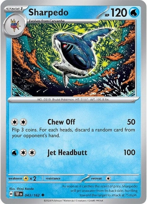 Image for Sharpedo (043/162) [SV05: Temporal Forces] - Pokemon