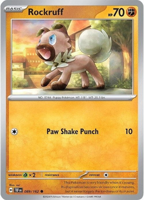 Image for Rockruff (089/162) [SV05: Temporal Forces] - Pokemon