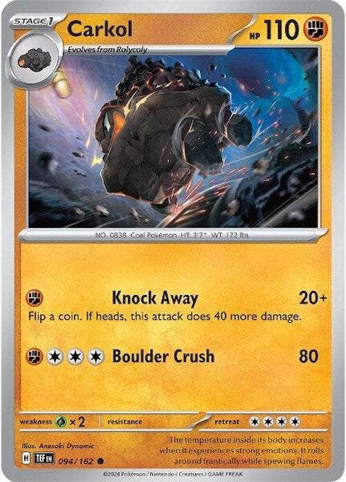 Image for Carkol (094/162) [SV05: Temporal Forces] - Pokemon