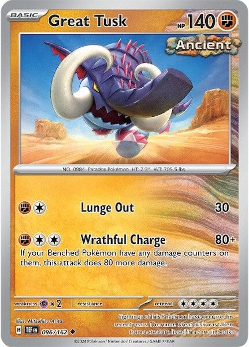 Image for Great Tusk (096/162) [SV05: Temporal Forces] - Pokemon