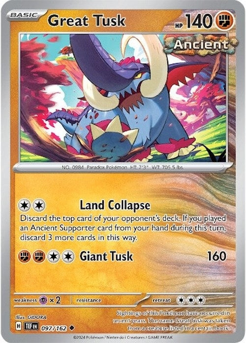 Image for Great Tusk (097/162) [SV05: Temporal Forces] - Pokemon
