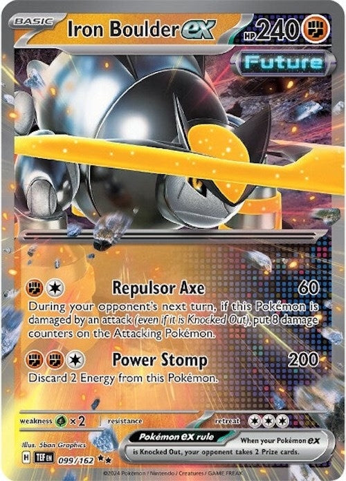 Image for Iron Boulder ex (099/162) [SV05: Temporal Forces] - Pokemon
