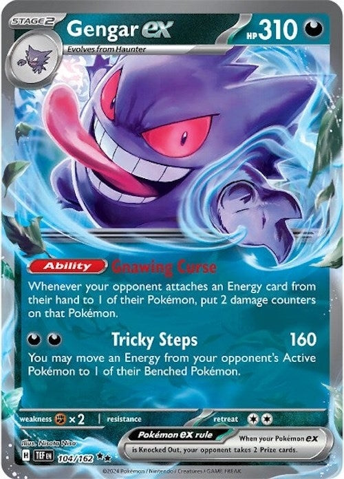 Image for Gengar ex (104/162) [SV05: Temporal Forces] - Pokemon
