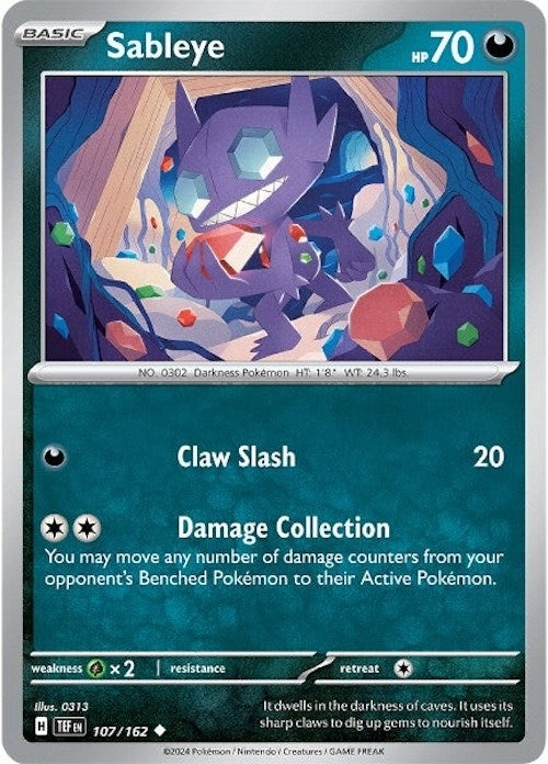 Image for Sableye (107/162) [SV05: Temporal Forces] - Pokemon