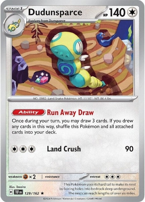 Image for Dudunsparce (129/162) [SV05: Temporal Forces] - Pokemon