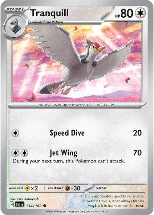 Image for Tranquill (134/162) [SV05: Temporal Forces] - Pokemon