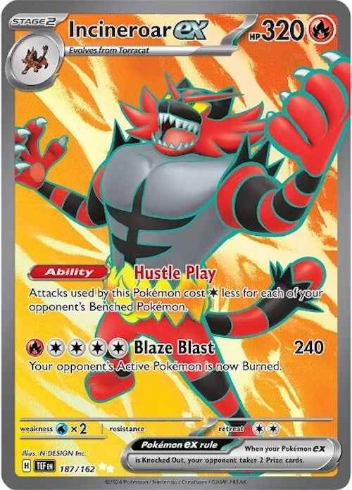 Image for Incineroar ex (187/162) [SV05: Temporal Forces] - Pokemon