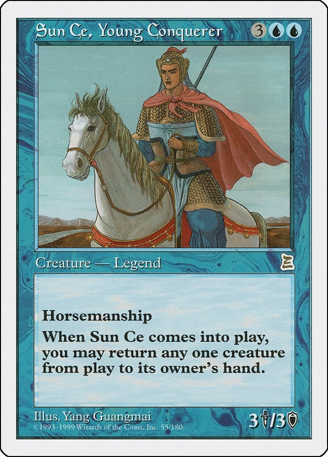 Image for Sun Ce, Young Conquerer (55) [Portal Three Kingdoms] - Magic: The Gathering