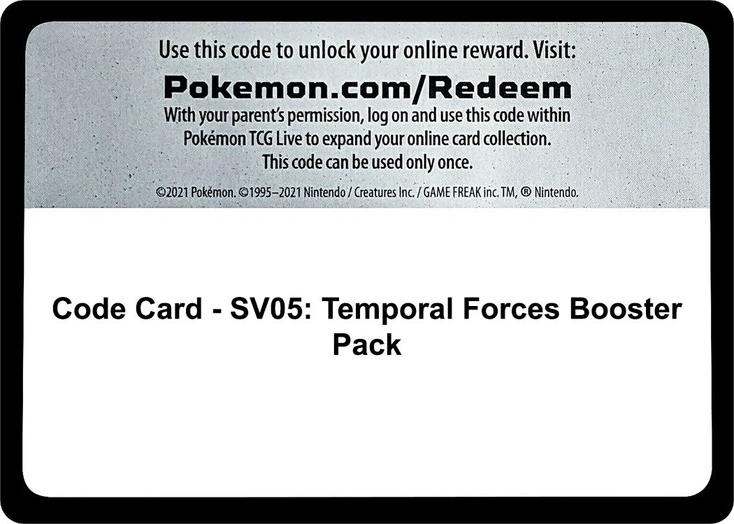 Image for Code Card - SV05: Temporal Forces Booster Pack [SV05: Temporal Forces] - Pokemon