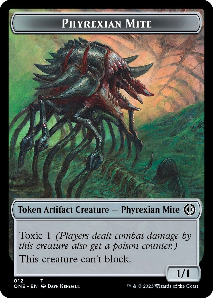 Image for Phyrexian Mite (012) // Phyrexian Beast Double-Sided Token (12 // 6) [Phyrexia: All Will Be One] - Magic: The Gathering
