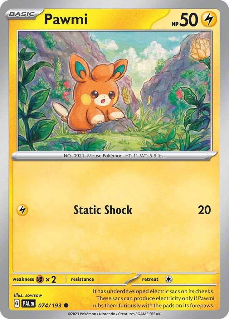 Image for Pawmi (Cosmo Foil) (074/193) [Miscellaneous Cards & Products] - Pokemon