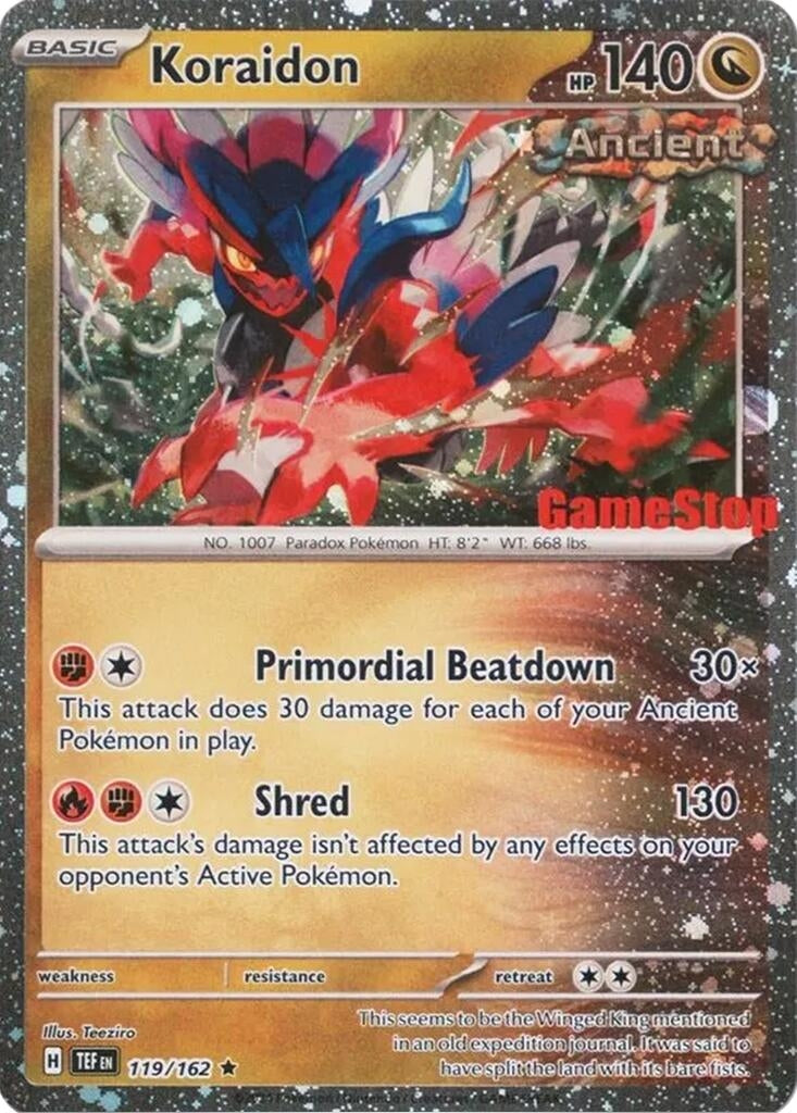 Image for Koraidon (Gamestop Promo) (119/162) [Miscellaneous Cards & Products] - Pokemon