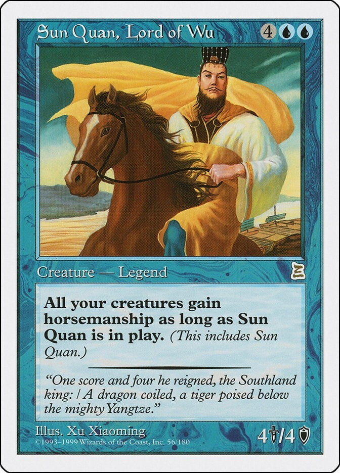 Image for Sun Quan, Lord of Wu (56) [Portal Three Kingdoms] - Magic: The Gathering