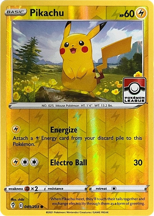 Image for Pikachu - 049/203 (Pokemon League) (049/203) [League & Championship Cards] - Pokemon
