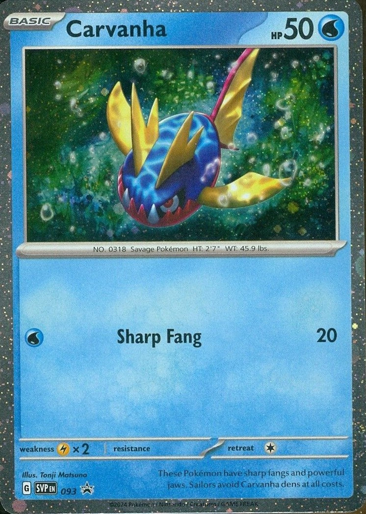 Image for Carvanha - 093 (093) [SV: Scarlet & Violet Promo Cards] - Pokemon