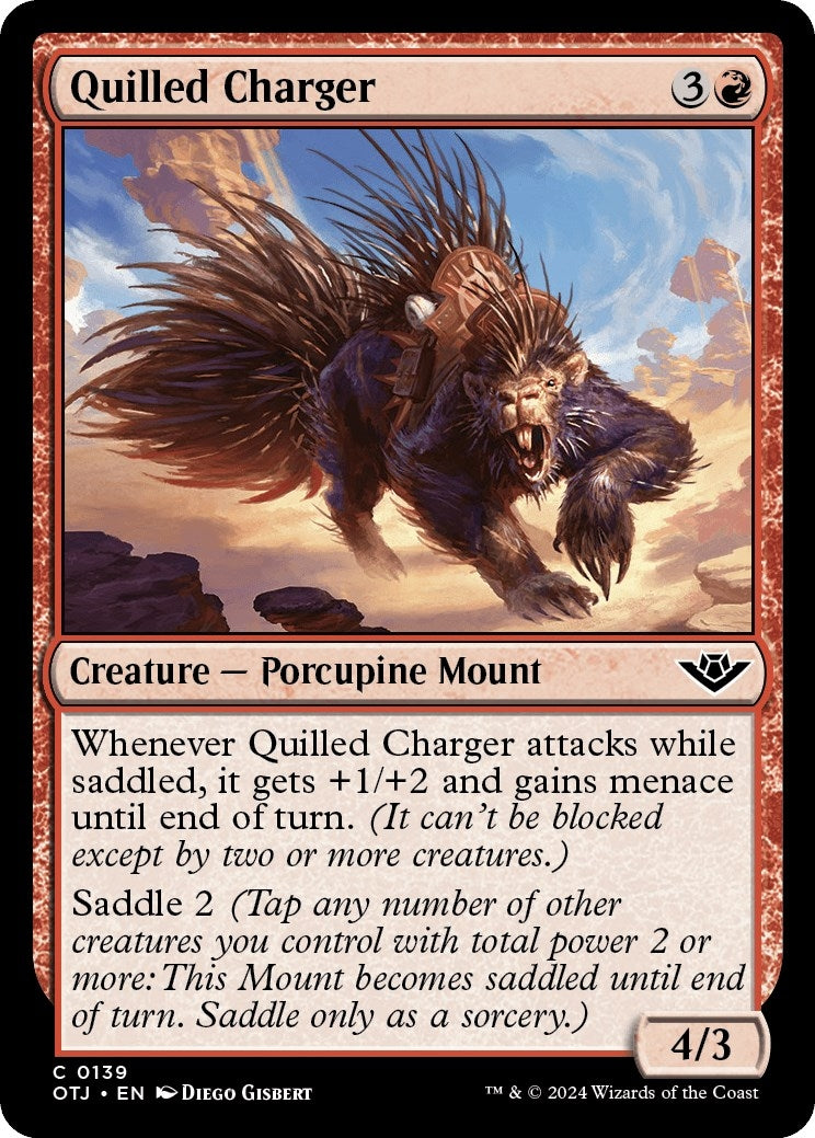 Image for Quilled Charger (139) [Outlaws of Thunder Junction] - Magic: The Gathering