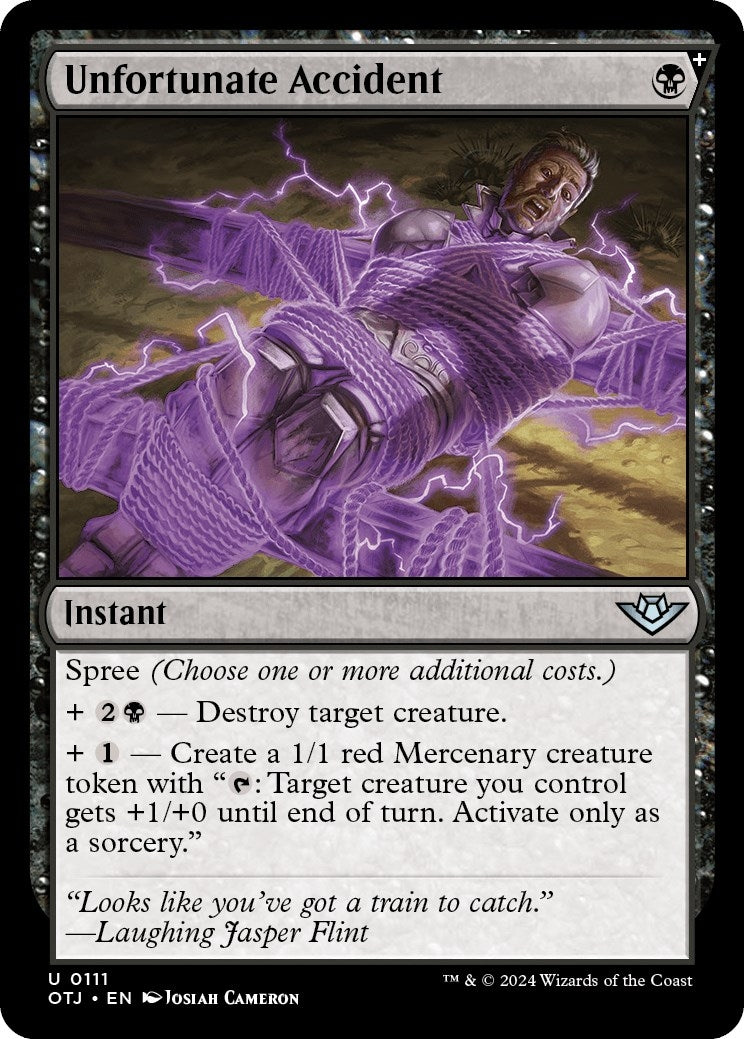 Image for Unfortunate Accident (111) [Outlaws of Thunder Junction] - Magic: The Gathering