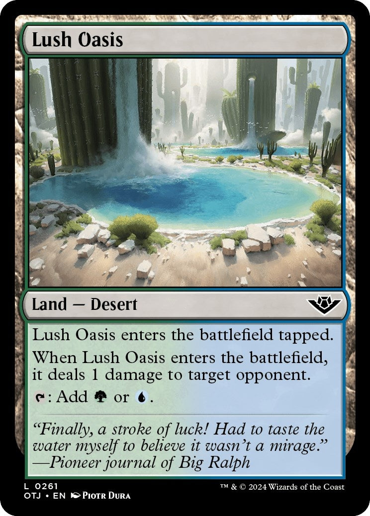 Image for Lush Oasis (261) [Outlaws of Thunder Junction] - Magic: The Gathering