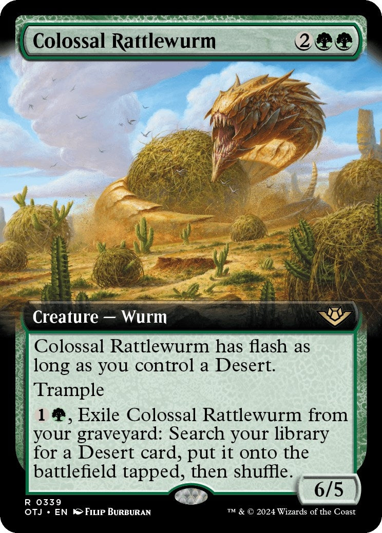 Image for Colossal Rattlewurm (Extended Art) (339) [Outlaws of Thunder Junction] - Magic: The Gathering