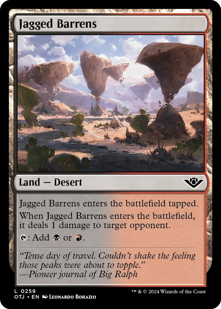 Image for Jagged Barrens (259) [Outlaws of Thunder Junction] - Magic: The Gathering