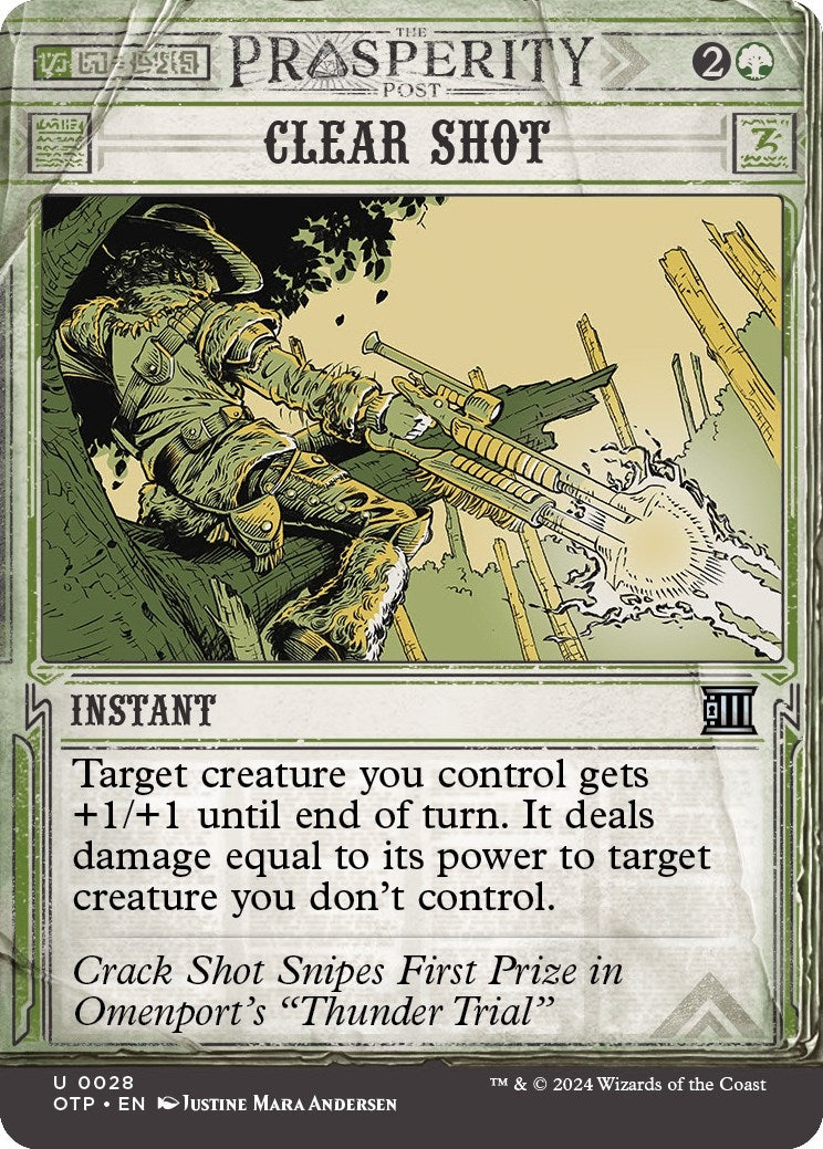 Image for Clear Shot (28) [Outlaws of Thunder Junction: Breaking News] - Magic: The Gathering
