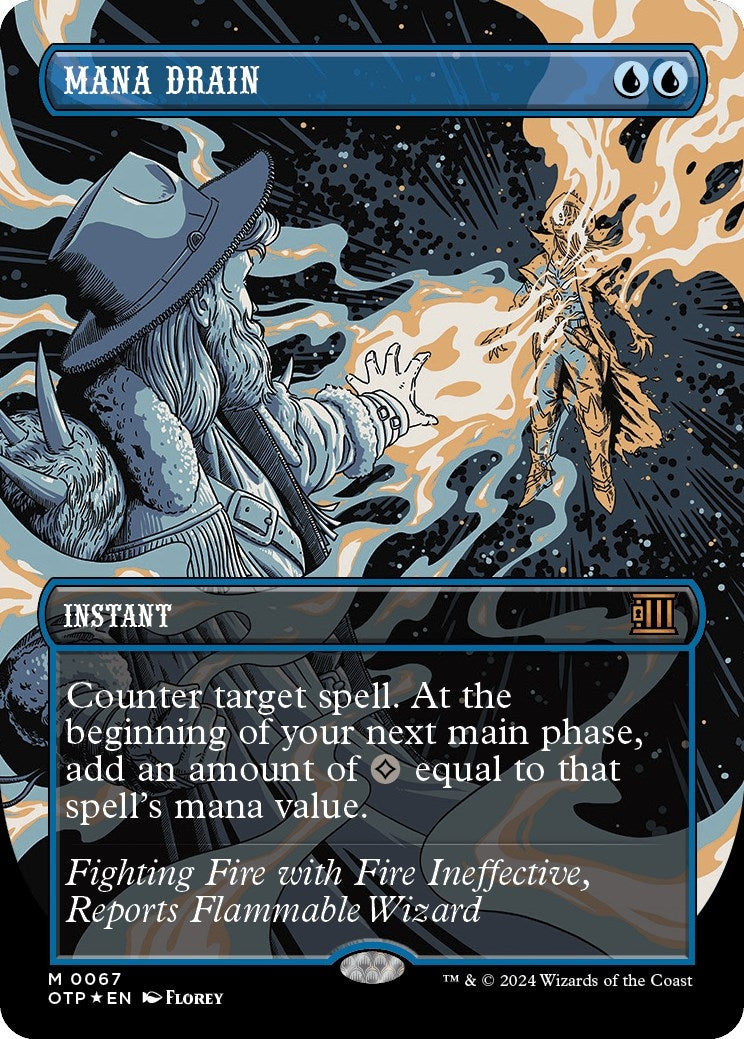 Mana Drain (Textured Foil) (67) [Outlaws of Thunder Junction: Breaking News]