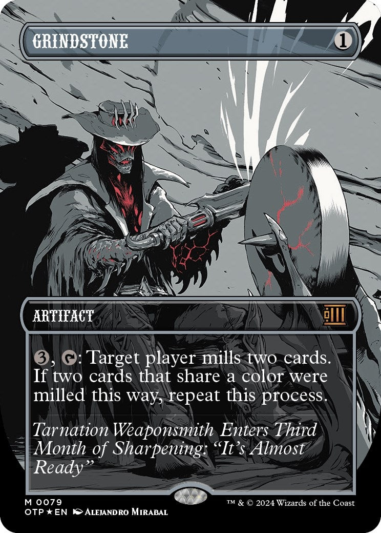 Image for Grindstone (Textured Foil) (79) [Outlaws of Thunder Junction: Breaking News] - Magic: The Gathering