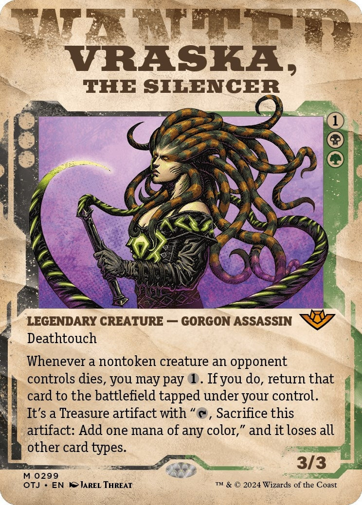 Image for Vraska, the Silencer (Showcase) (299) [Outlaws of Thunder Junction] - Magic: The Gathering