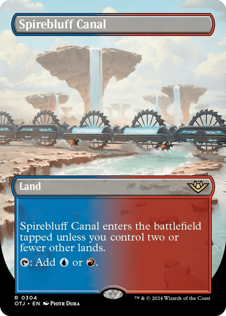 Image for Spirebluff Canal (Borderless) (304) [Outlaws of Thunder Junction] - Magic: The Gathering