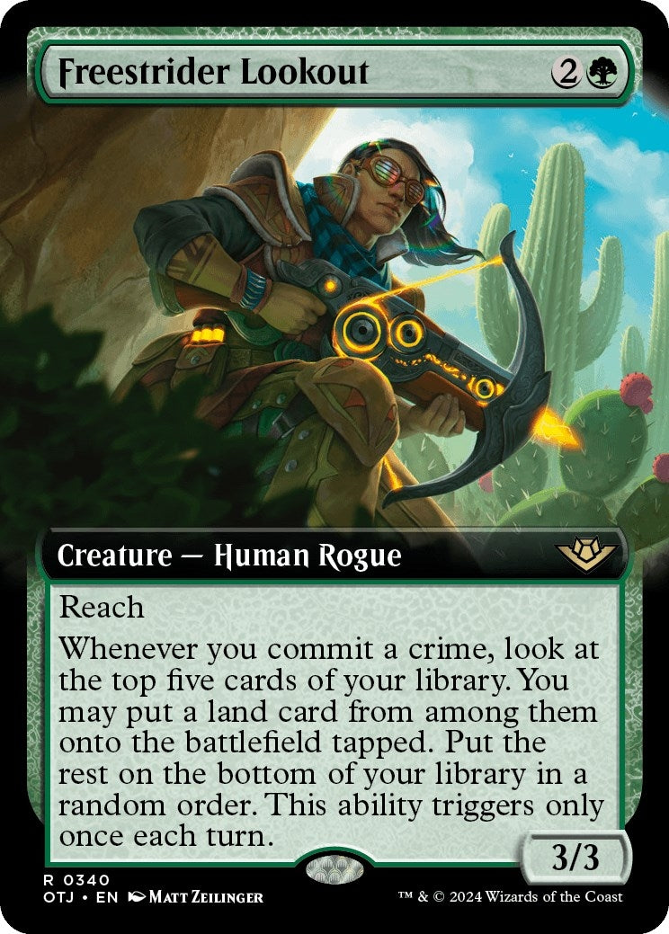 Image for Freestrider Lookout (Extended Art) (340) [Outlaws of Thunder Junction] - Magic: The Gathering