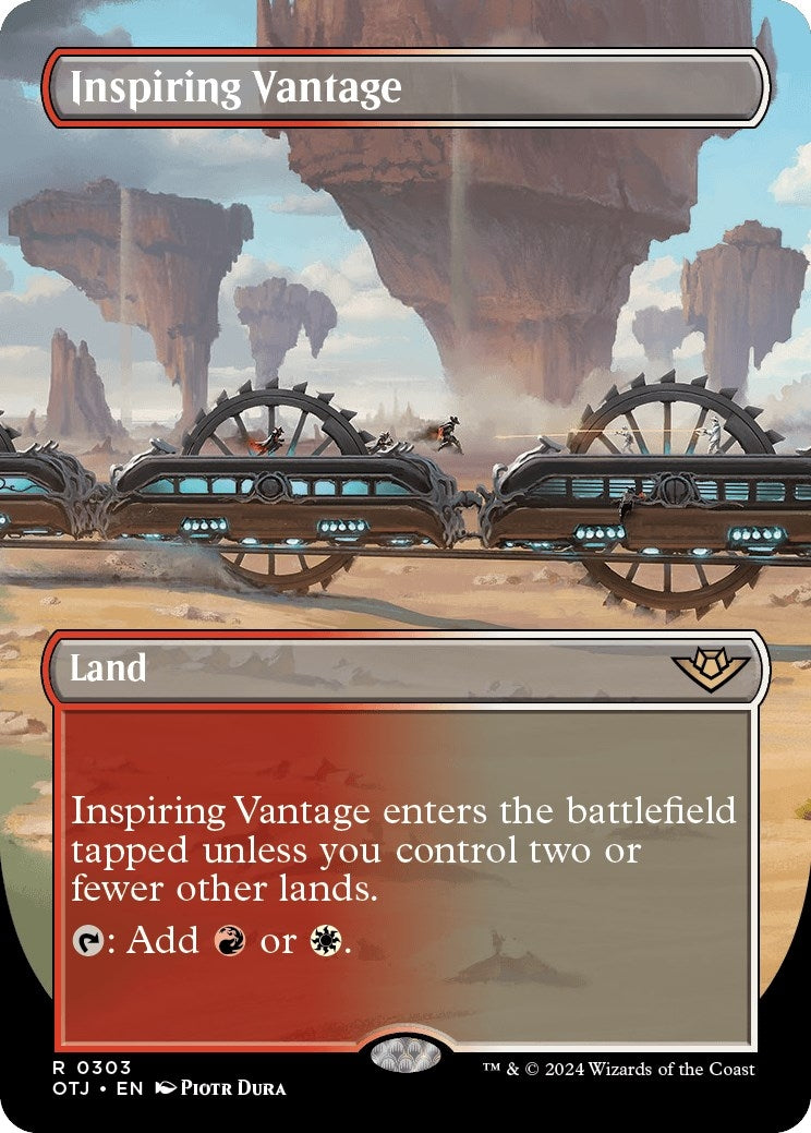 Image for Inspiring Vantage (Borderless) (303) [Outlaws of Thunder Junction] - Magic: The Gathering