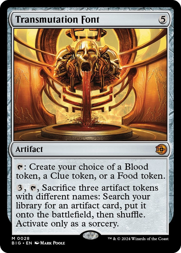 Image for Transmutation Font (28) [Outlaws of Thunder Junction: The Big Score] - Magic: The Gathering