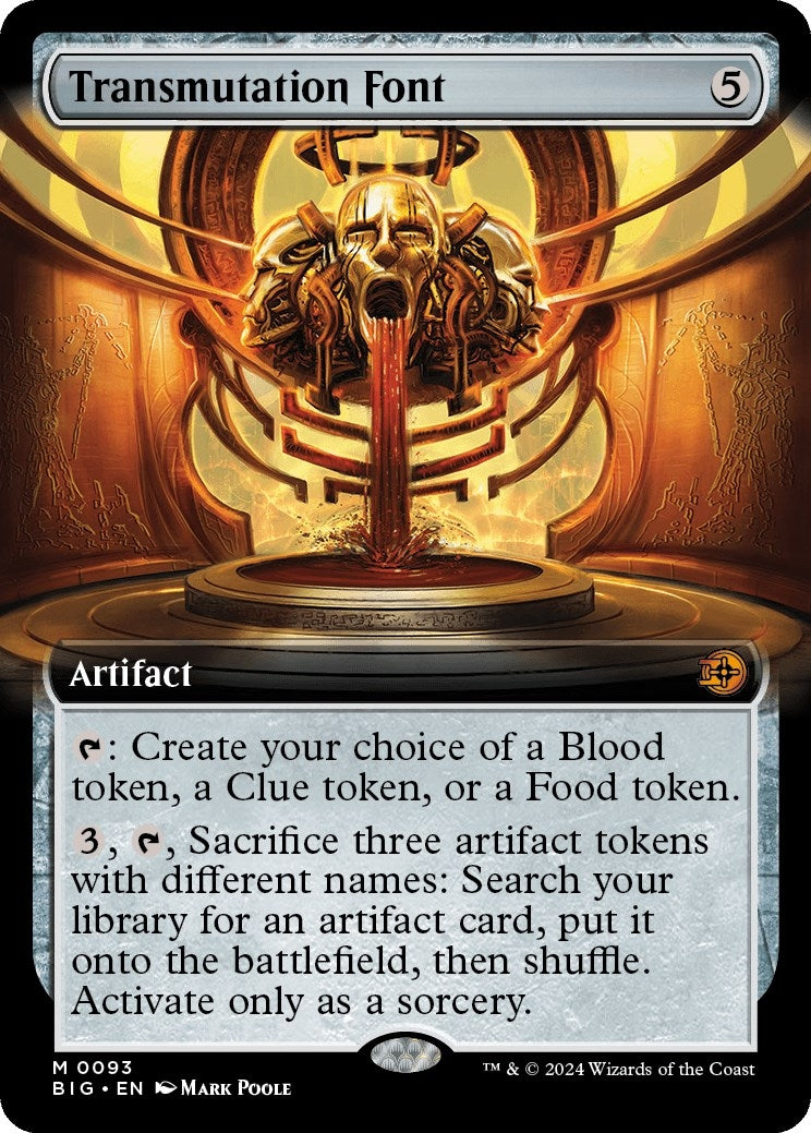Image for Transmutation Font (Extended Art) (93) [Outlaws of Thunder Junction: The Big Score] - Magic: The Gathering