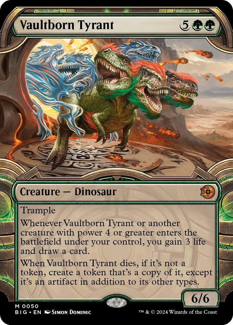 Image for Vaultborn Tyrant (Showcase) (50) [Outlaws of Thunder Junction: The Big Score] - Magic: The Gathering