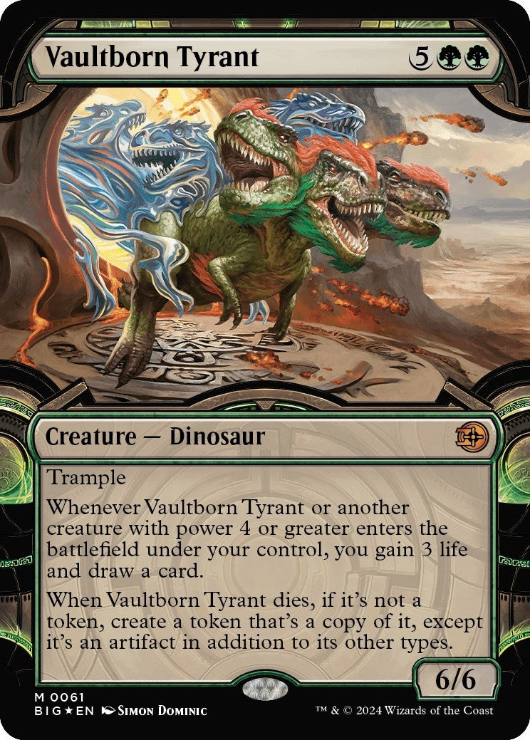 Image for Vaultborn Tyrant (Showcase) (Raised Foil) (61) [Outlaws of Thunder Junction: The Big Score] - Magic: The Gathering