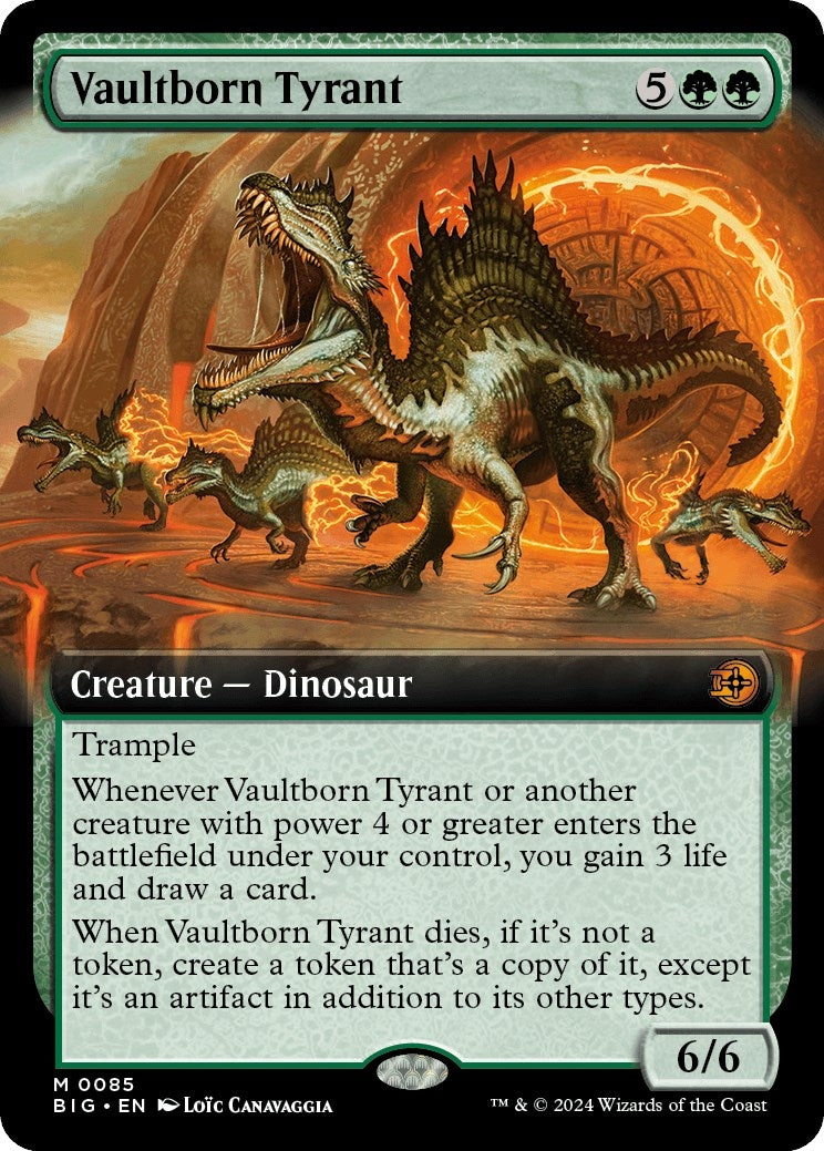 Image for Vaultborn Tyrant (Extended Art) (85) [Outlaws of Thunder Junction: The Big Score] - Magic: The Gathering