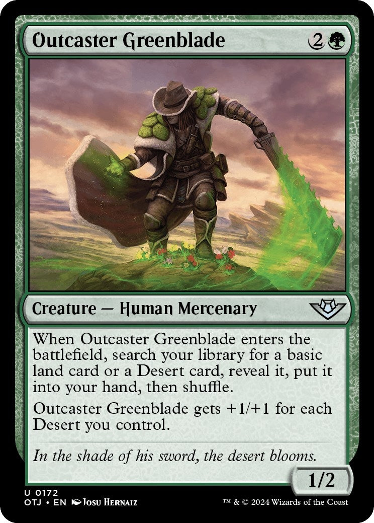 Image for Outcaster Greenblade (172) [Outlaws of Thunder Junction] - Magic: The Gathering