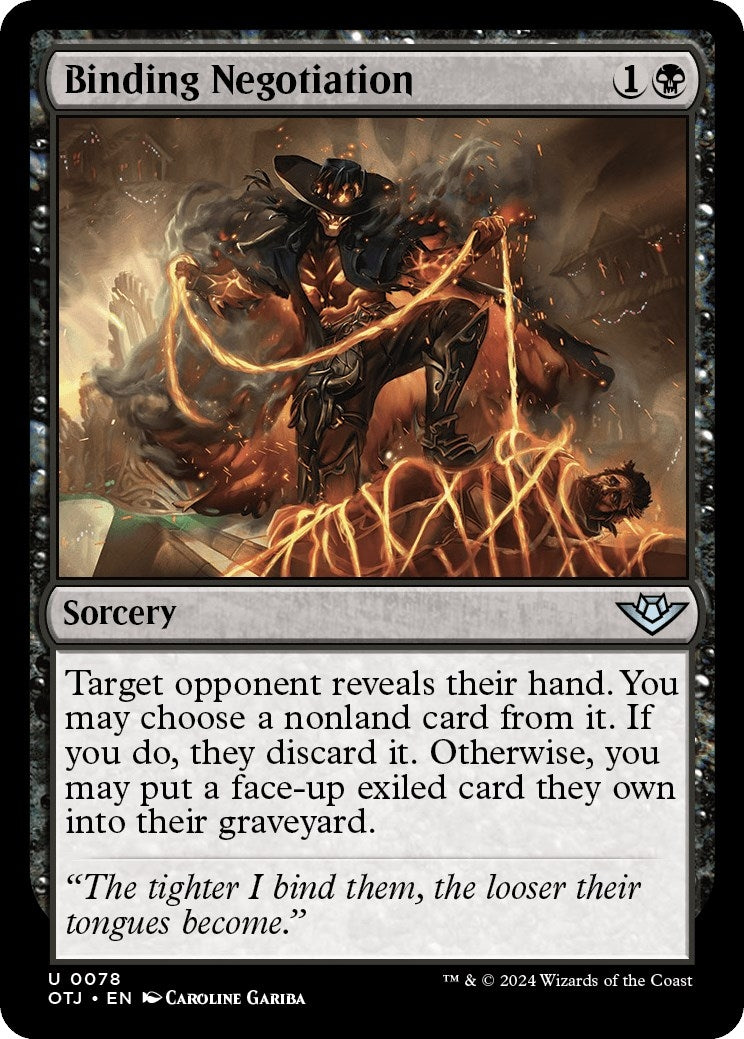 Image for Binding Negotiation (78) [Outlaws of Thunder Junction] - Magic: The Gathering