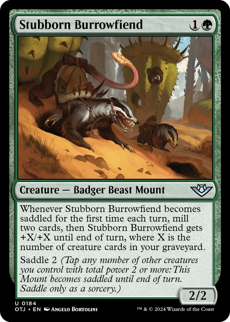 Image for Stubborn Burrowfiend (184) [Outlaws of Thunder Junction] - Magic: The Gathering