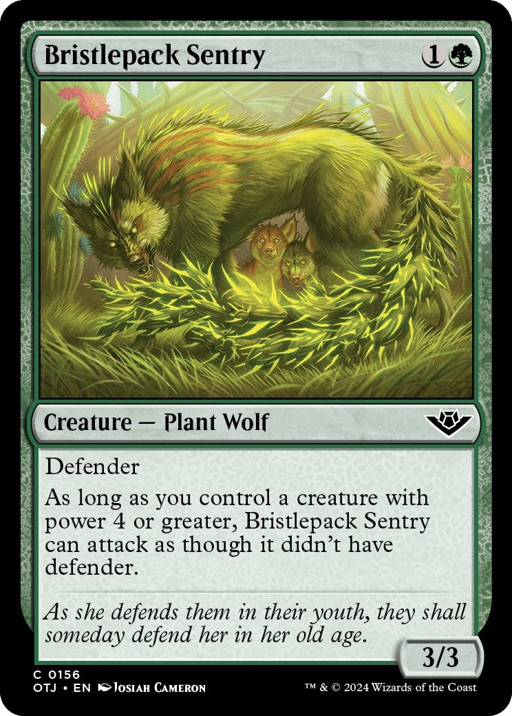 Image for Bristlepack Sentry (156) [Outlaws of Thunder Junction] - Magic: The Gathering
