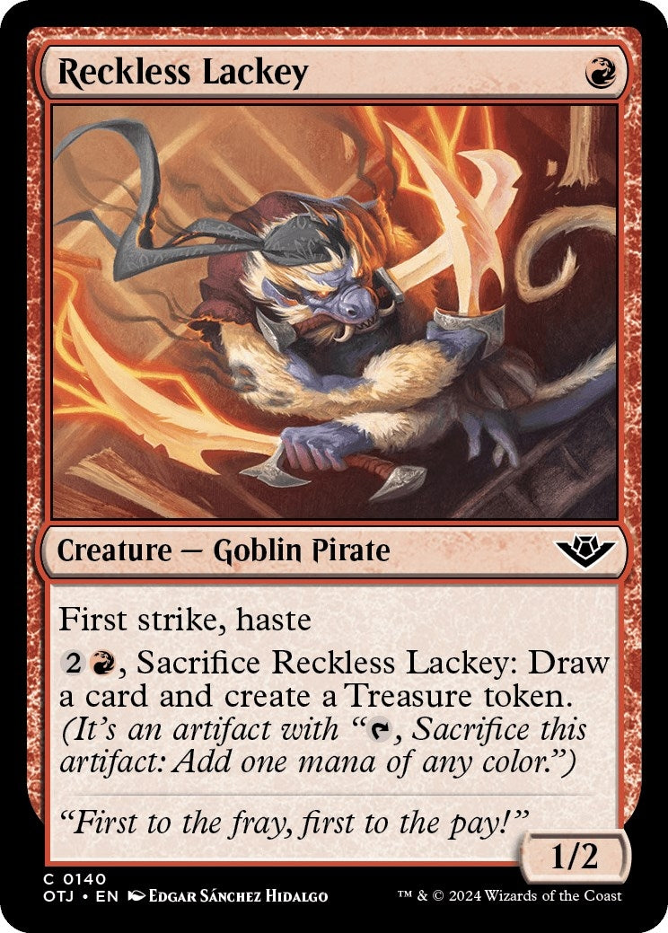Image for Reckless Lackey (140) [Outlaws of Thunder Junction] - Magic: The Gathering