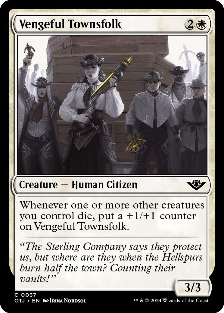 Image for Vengeful Townsfolk (37) [Outlaws of Thunder Junction] - Magic: The Gathering