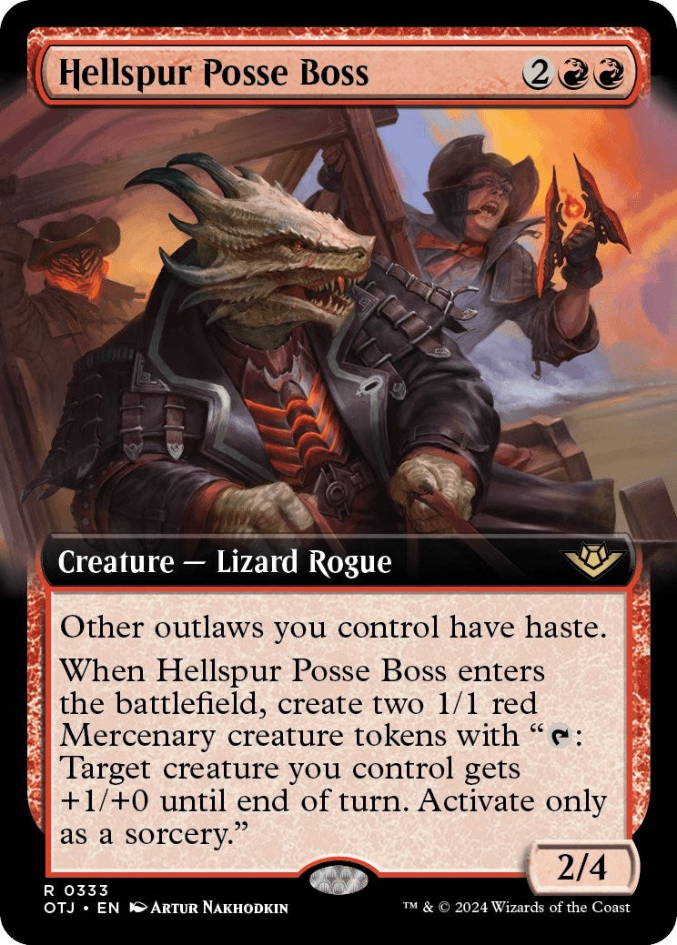 Image for Hellspur Posse Boss (Extended Art) (333) [Outlaws of Thunder Junction] - Magic: The Gathering