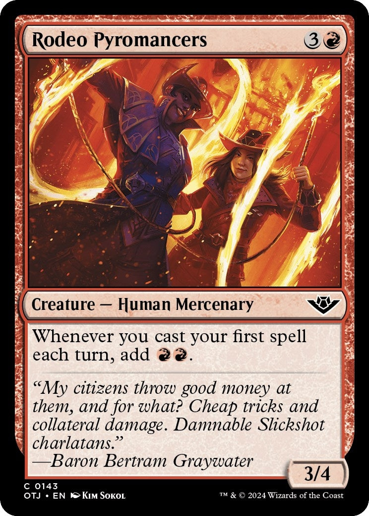 Image for Rodeo Pyromancers (143) [Outlaws of Thunder Junction] - Magic: The Gathering
