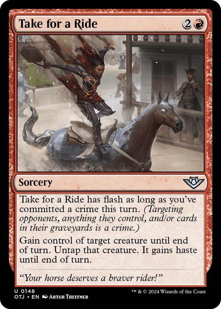 Image for Take for a Ride (148) [Outlaws of Thunder Junction] - Magic: The Gathering