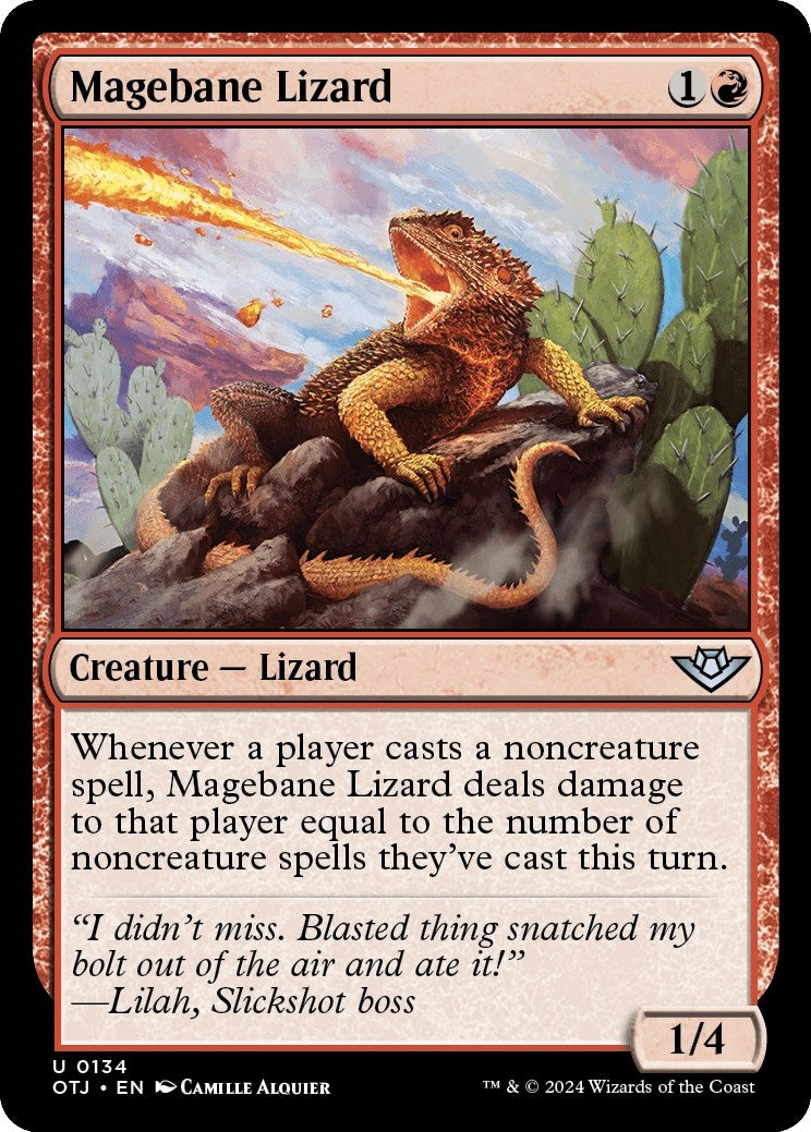 Image for Magebane Lizard (134) [Outlaws of Thunder Junction] - Magic: The Gathering