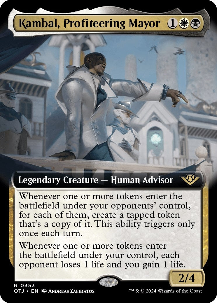 Image for Kambal, Profiteering Mayor (Extended Art) (353) [Outlaws of Thunder Junction] - Magic: The Gathering