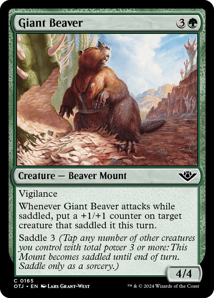 Image for Giant Beaver (165) [Outlaws of Thunder Junction] - Magic: The Gathering