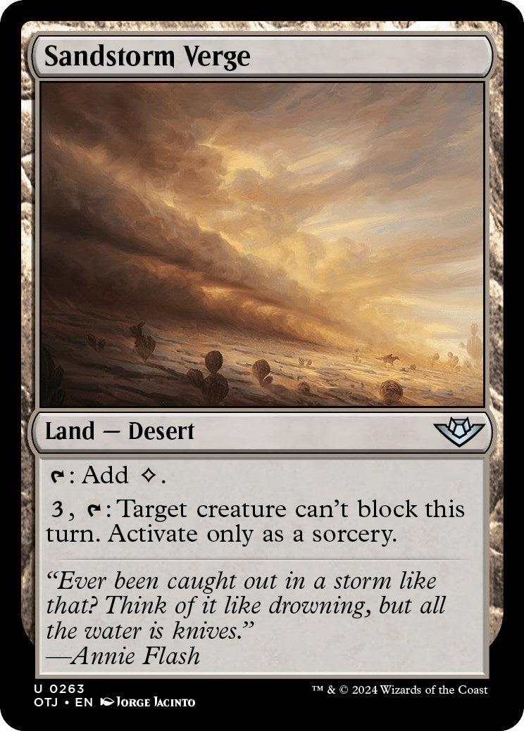 Image for Sandstorm Verge (263) [Outlaws of Thunder Junction] - Magic: The Gathering